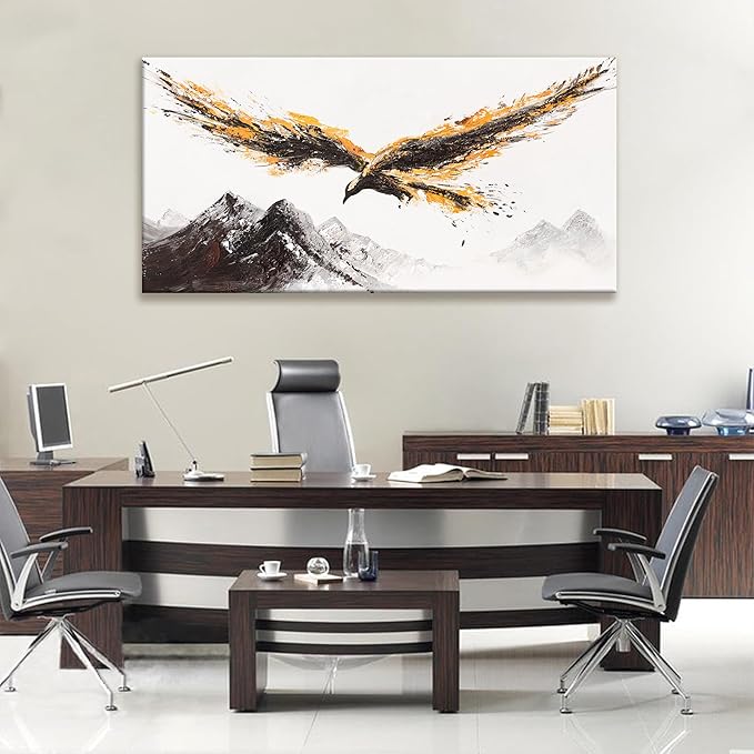 Large Canvas Wall Art Decor Painting Of Nature Animal Eagle Wall Art Living Room Painting Prints Picture Of Flying Eagle Print Canvas Picture For Bedroom HomeOffice Ready To Hang 29×58 Inches