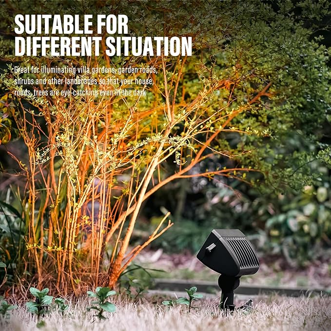 VENUS MANUFACTURING 2 Pack Low Voltage Wall Wash Lights 12V LED Landscape Lighting 18 Watt 600 Lumen Flag Light 2700K Warm White Metal Outdoor Spotlight Black Trees Light for Garden & Yard