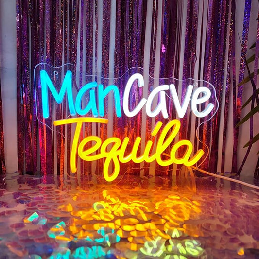Tequila Neon Signs for Man Cave LED Signs for Man Cave Neon, Bar Sign LED Signs for Room Men Home Beer Bar Bedroom Restaurant Cafe Bistro Club Party Decorations Home Bar Store, 12.5" x 8.2"