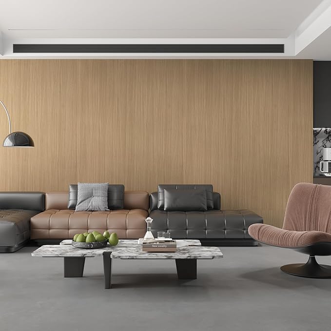 31.5"x78.7" Light Wood Grain Peel and Stick Wallpaper Self Adhesive Removable Contact Paper Beech Brown Wood Look Paper for Cabinets Desk Drawers Countertops Thick Wide Wooden Wall Stickers