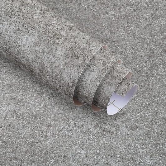 24"x79" Thick Grey Granite Countertop Contact Paper(Sample) Vinyl Wrap Matte Wallpaper Peel and Stick Easy to Install & Clean Renter Friendly Textured Paper for Kitchen Cabinets Countertop Refinishing