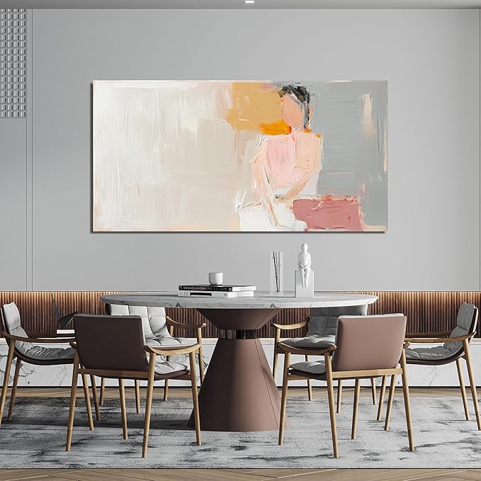 Abstract Canvas Wall Art Decor Large Wall Art Pictures for Living Room Artwork for Walls Abstract Canvas Art Wall Decor Pink Wall Art Paintings Prints Art Work for Room Office Home Wall Decor 24"x48"