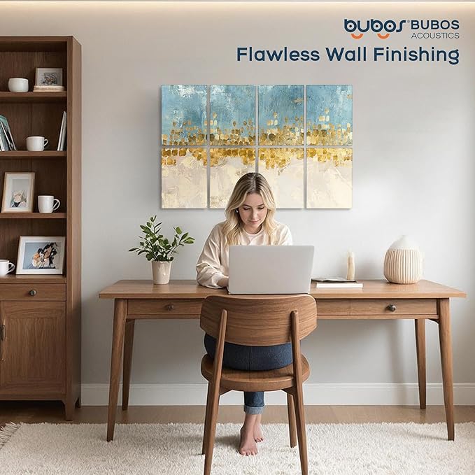 BUBOS 8 Pack Art Acoustic Panels Soundproof Wall Panel,47.2X31.4 Inches Sound Absorbing Panel,Self-Adhesive Decorative Acoustical Wall Panels, Acoustic Treatment for Ceiling Home Office（Dancing Star）