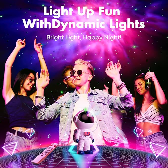 Astronaut Galaxy Projector, Star Projector for Bedroom, Nebula Night Light with Timer and Remote, LED Space Galaxy Lamp for Room Decor, Home Decor, Gifts for Kids, Christmas, Birthday