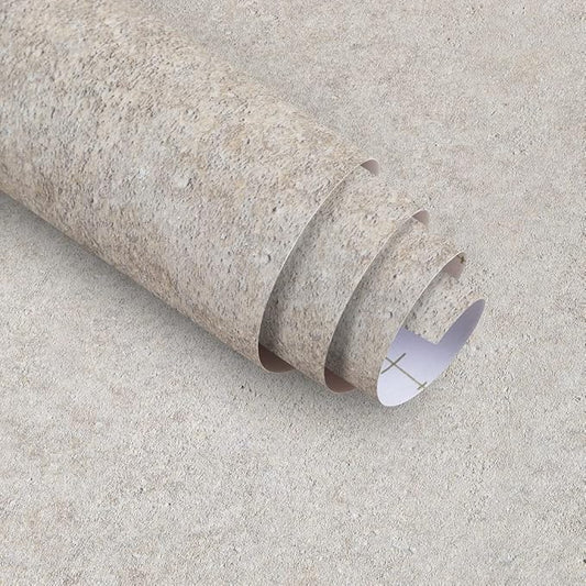 24"x591" Big Roll Thicken Granite Contact Paper Peel and Stick Countertops for Kitchen Waterproof Beige Grey Granite Wallpaper Self-Adhesive Removable Vinyl Film Marble Wallpaper for Bathroom Cabinets