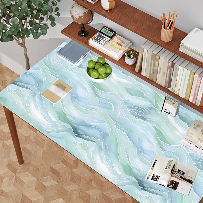 Blue Floral Peel and Stick Wallpaper Boho Leaf Contact Paper Blue Sky Removable Self Adhesive Waterproof Wall Paper for Cabinet Drawers Wall Decor Renter Friendly 17.5''x393''