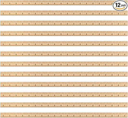 Nuanchu 12 Pcs Unfinished 3D Decorative Wood Trim Molding 15.75inch Decorative Wood Molding Cute DIY Trim for Home Wall Cabinet Shelf Window Door(Bead,12mm)