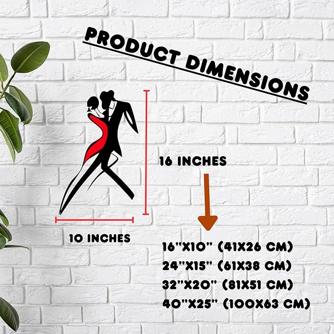 Metal Wall Art – Modern Abstract Multicolor Art-Inspired Sculpture – Minimalist Wall Decor for Living Room, Bedroom, or Office – Contemporary Handmade Artwork (Dancing Couple Blackman, 40 inches)