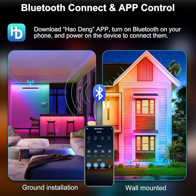 MEIKEE RGB Wall Washer Lights, 42W RGBCW Smart APP Waterproof LED Light Bar, Dimmable Flood Lights for Church Wedding Birthday Party Stage Lighting Christmas Decoration 2 Pack