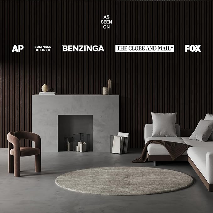 2-Pack Acoustic Wood Slat Panels - Soundproof Wall Paneling for Interior Decor