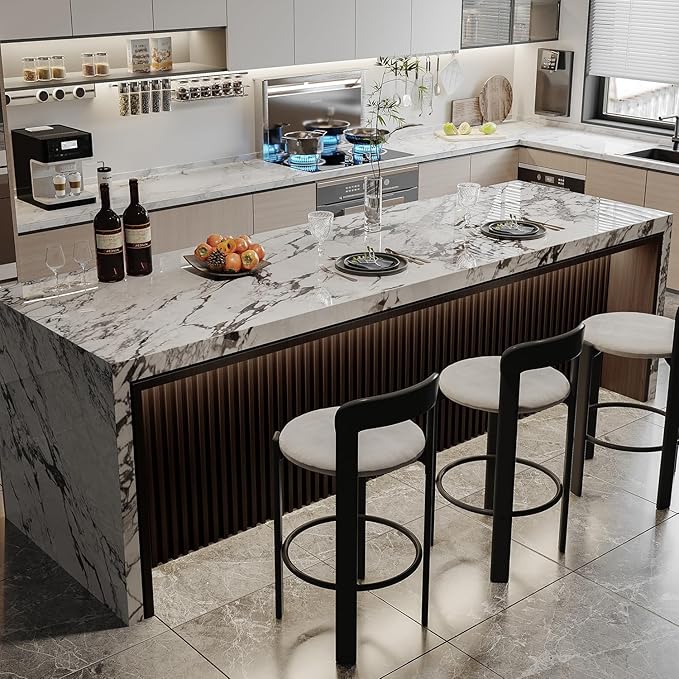 6-Pack Slat Wall Panel with 2 Trims Wood Grain Slat Wall 96" x 6.2" WPC Slats 3D Wall Panels Walnut Grille