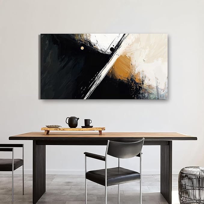 Canvas Wall Art Decor Wall Pictures for Living Room Abstract Canvas Art Wall Decor Black and White Wall Art Prints Modern Minimalist Wall Art Decorations Bedroom Home Aesthetic Wall Art Decor 20" X 40"