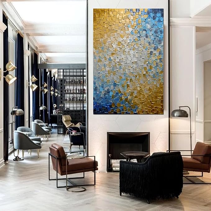 ART8YUQI Paintings - Texture color Wall Art Abstract 3D Views Picture Modern Landscape Artwork Oil Painting for Decor 24x36 Inch