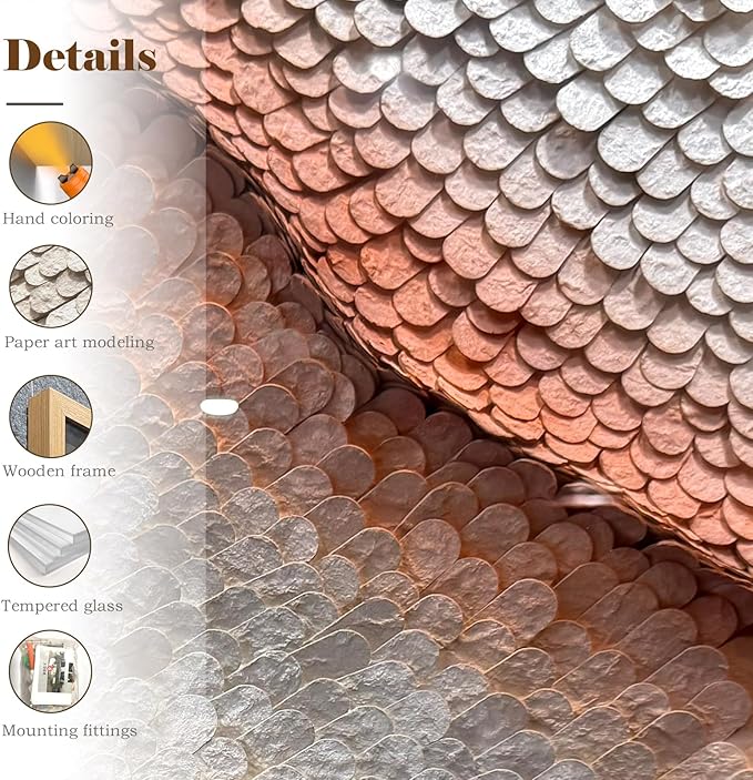 BrightA White 3D Wave Wall Sculpture - Heat-Formed Acrylic Strips Art with Dynamic Shadow Play, Solid Wood Frame Contemporary Artwork for Modern Interiors 39.4" x 59"