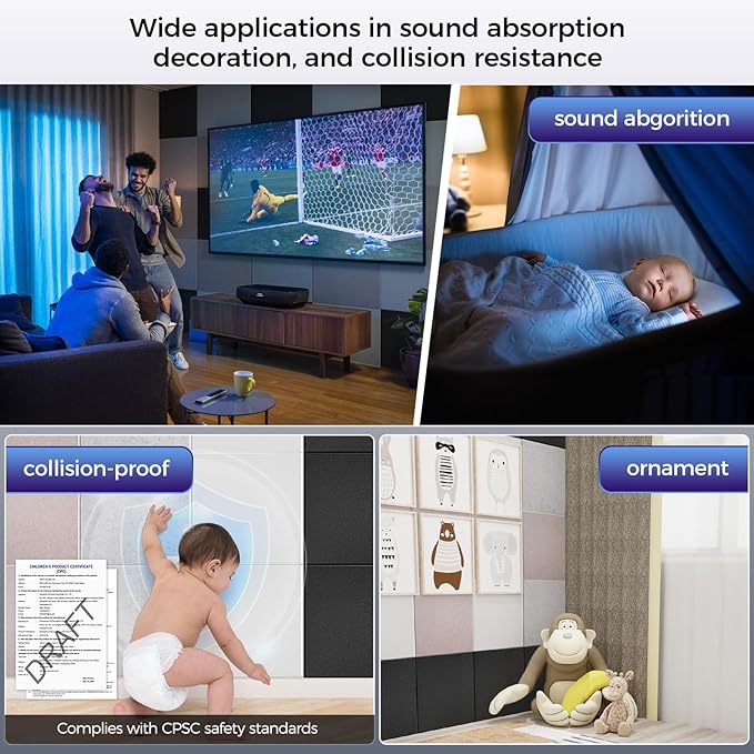 15 pcs 165dtex Microfiber Acoustic Panels ，Self-Adhesive Soundproof Wall Panels, 12 x 12 x 0.4 in Sound Proof Foam Panels for Walls, High Density, Noise Dampening Panels for Home Studio（Camel）