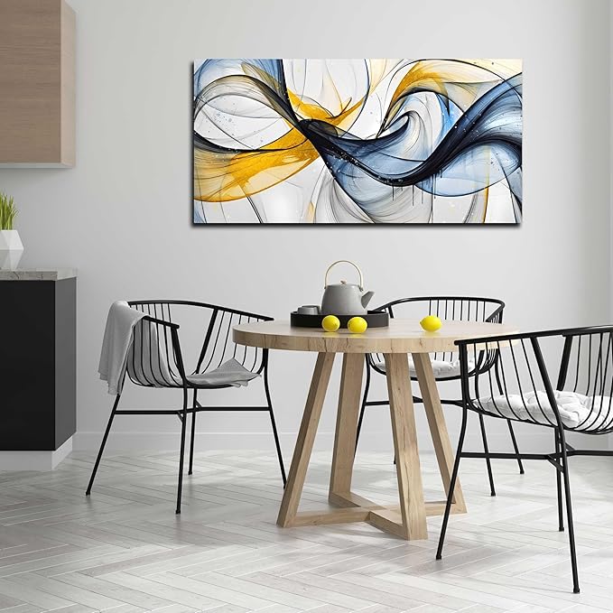 Modern Wall Art for Living Room - Abstract Wall Art for Bedroom Decor Ready to Hang Size 24" x 48"