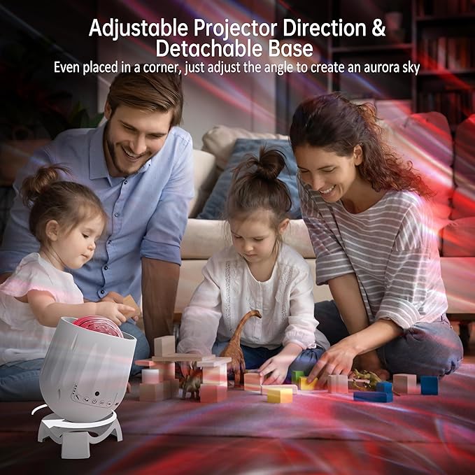 Northern Lights Projector, Galaxy Projector Night Light with Remote Control& Timer Function, Sleep Aid, Aurora Ceiling Projector Light for Bedroom Decor, Christmas Gift for Kids, Adults