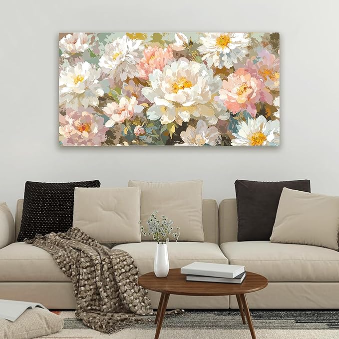 Canvas Wall Art Decor Modern Wall Art for Living Room Colorful Flowers Wall Art Prints Artwork for Walls Botanical Wall Art Pictures Modern Canvas Art Wall Decor Bedroom Office Decorations 20" X 40"