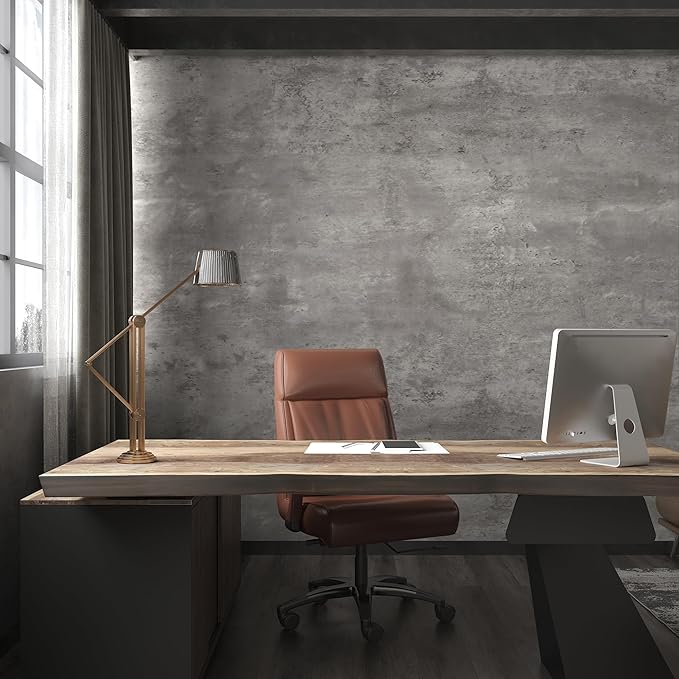 16"×354" 3D Grey Concrete Cement Wallpaper Peel and Stick Faux Light Grey Concrete Contact Paper Vinyl Stained Matte Texture Adhesive Removable Gray Wallpaper for Bathroom Garage Living Room