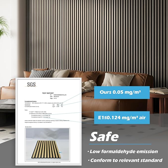 Art3d 2-Pack 94.5" x 24" Acoustic Wood Panels for Wall, 31 sq.ft Soundproof Wood Slat Panels, 3D Fluted Sound Absorbing Paneling for Interior Wall Decor, Living Room, Bedroom - Oak