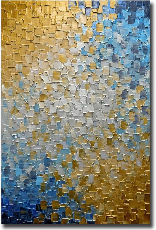 ART8YUQI Paintings - Texture color Wall Art Abstract 3D Views Picture Modern Landscape Artwork Oil Painting for Decor 24x36 Inch