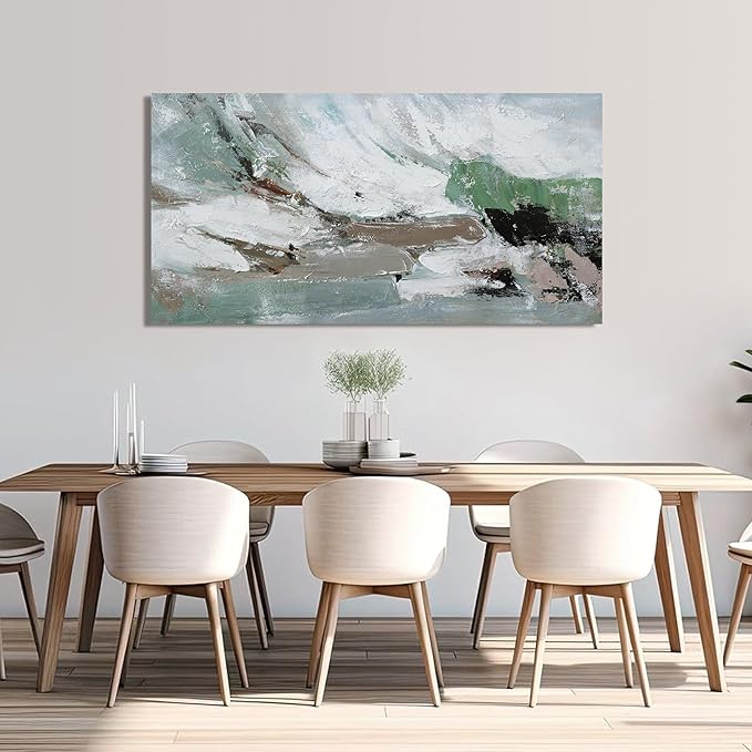 Canvas Wall Art Decor Modern Canvas Wall Art For Living Room Abstract Art Green Wall Art Decor Colorful Abstract Wall Art Prints Canvans Art Work For Bedroom Office Kitchen Wall Decor 20" x 40"