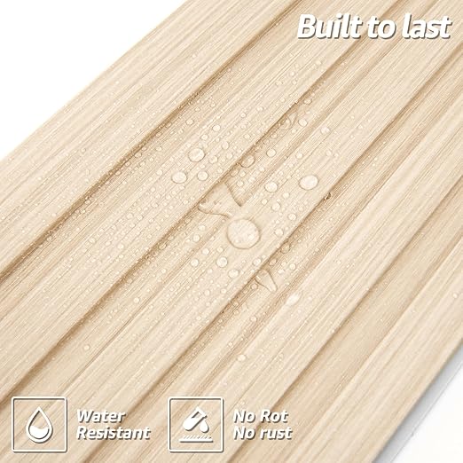 Art3d WPC Wainscoting Panels, 16-Pack 48 x 6 Inch 3D Wall Accents for Interior Wall Decor, Living Room, Bedroom, Oak
