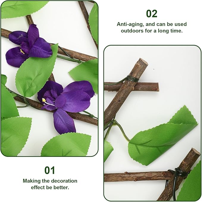 Artificial Green Plant Fence Small Lifelike Leaf Wall Privacy Screen Outdoor Balcony Garden Trellis Decorative Faux Leaf Panel Cloth