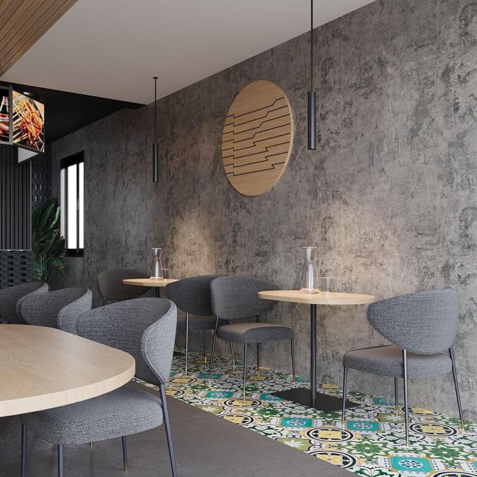 48"×354" Extra Wide Large Size Grey Concrete Wallpaper Peel and Stick Industrial Cement Wall Paper Matte 3D Brown Beige Vinyl Concrete Contact Paper for Countertops Wall Covering for Bedroom Bathroom