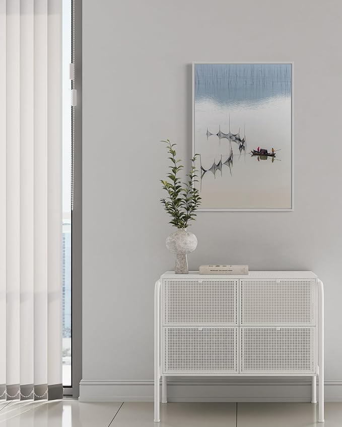 Oriental Beauty: Stunning Feng Shui Landscape Wall Art Vertical Prints for Home Decor in 3 Sizes (Tranquil Fishing: Reflections on a Serene Waterway, 12" x 18", Oriental Beauty)