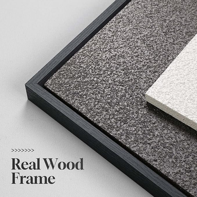 Large 3D Textured Framed Abstract Wall Art for Living Room, 3 Piece Modern Black and White Artwork for Walls, Minimalist Wall Paintings for Hallway, Stair, Office Wall Decor, 24x36 Inches