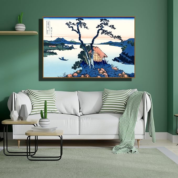 OKRA Katsushika Hokusai canvas wall art - Thirty-six Views of Mount Fuji - Lake Suwa in Shinano Province poster - Famous Japanese Art Paintings - Home Decor - Unframed