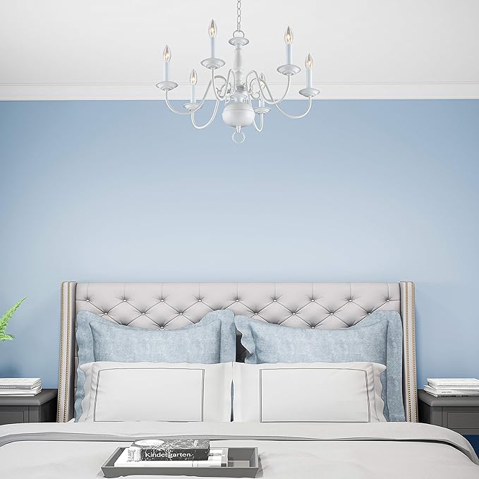 Livex Lighting 5006-03 Williamsburgh 6-Light Chandelier, White