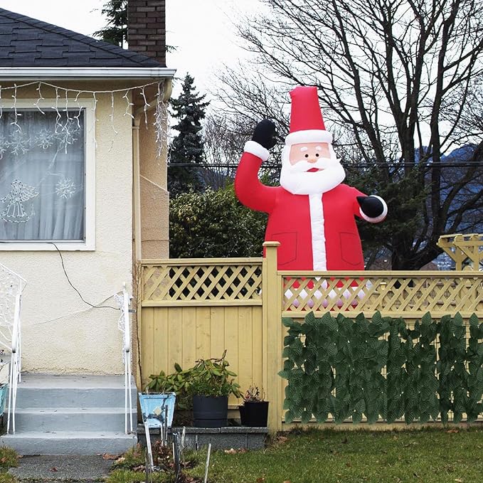 Angoily Artificial Green Leaf Garden Fence Decor with Mesh Backing Uv-Resistant Simulated Hedge Screen for Balcony and Outdoor Wall Weatherproof and Flexible Vine Privacy Panel Easy to