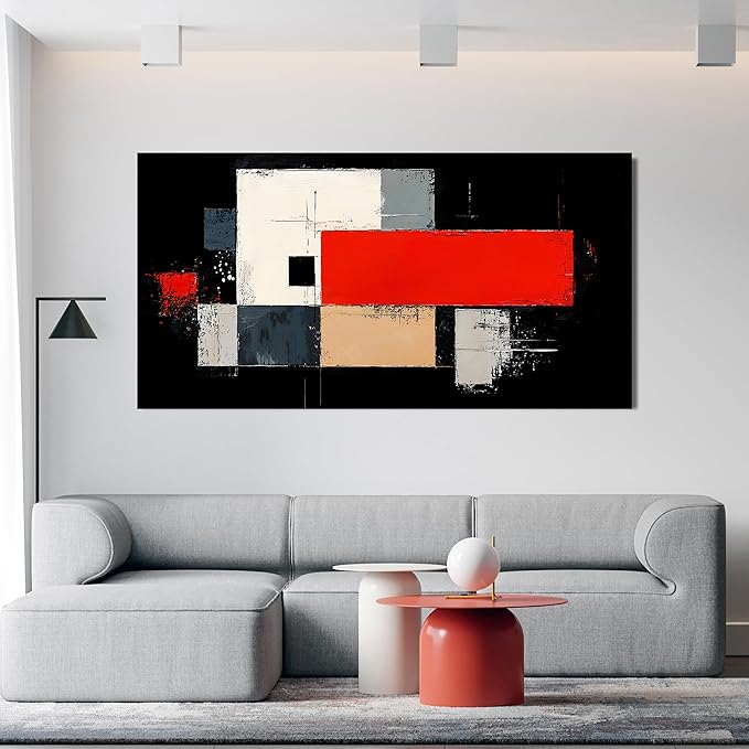 Abstract Wall Art Decor Large Modern Wall Art Decor Oversized Wall Art Pictures for Living Room Abstract Canvas Art Wall Decor Black and White Wall Art Prints Artwork for Walls Home Office Decor 29" X 58"