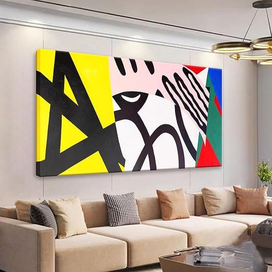 Large Abstract Wall Art For Living Room Prints Artwork Abstract Canvas Art Wall Decor Colorful Wall Art Modern Painting Wall Decor Picture For Bedroom Hotel Office Home Wall Artwork 29x58 Inch