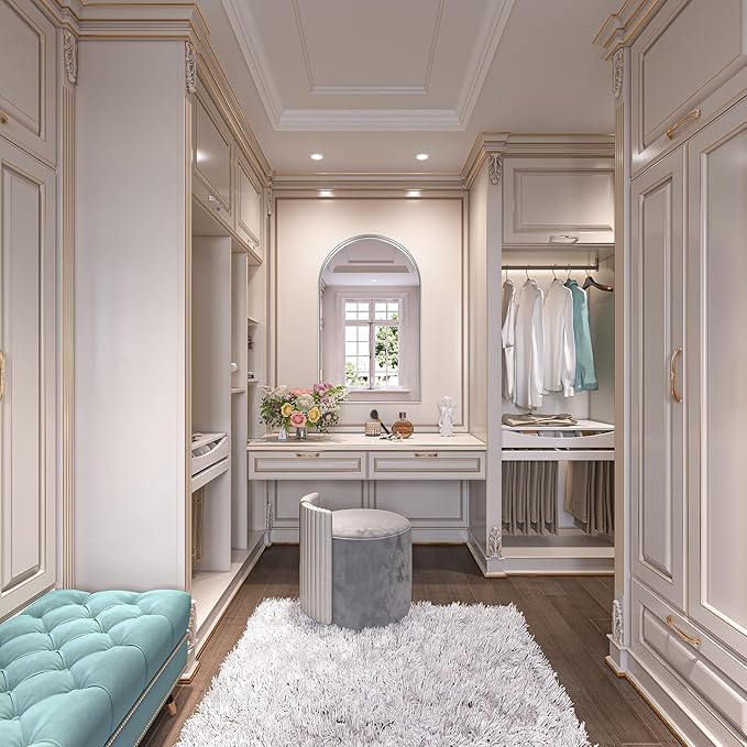 Brightify Arched Mirror, Arched Wall Mirror, 24 x 40 Inch Silver Arch Mirror, Metal Frame Black Bathroom Mirror, Arched Top Bathroom Vanity Mirror for Living Room Bedroom Mantel Entryway Hallways