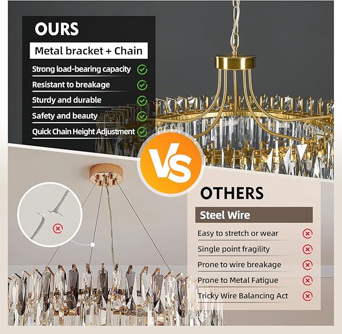 Modern Large Round Crystal Chandelier - 31.5'' Gold Luxury K9 Crystals Chandeliers for Dining room,Contemporary 3 Tier Raindrop Chandelier for Living room Bedroom Foyer Kitchen (Include light bulb)