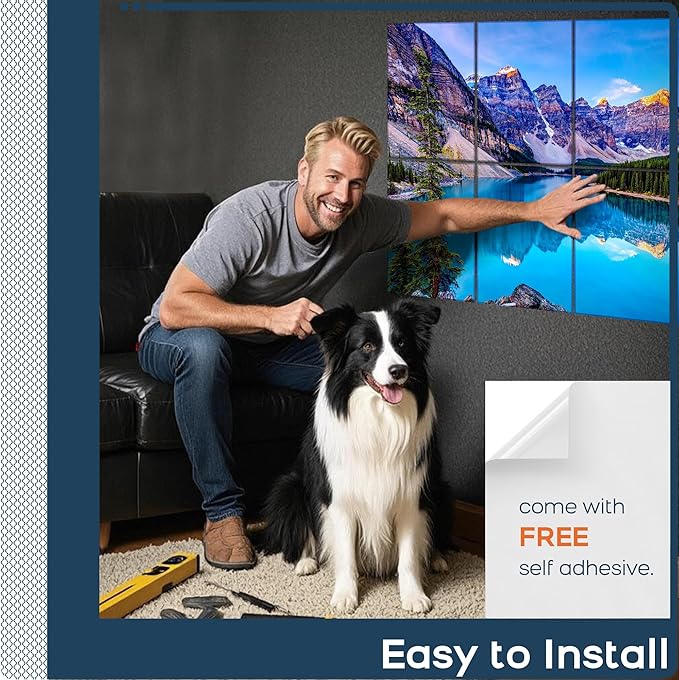 BUBOS 8 Pack Art Acoustic Panels Soundproof Wall Panel,47.2X31.4 Inches Sound Absorbing Panel,Self-Adhesive Decorative Acoustical Wall Panels, Acoustic Treatment for Ceiling Home Office（Banff Park）