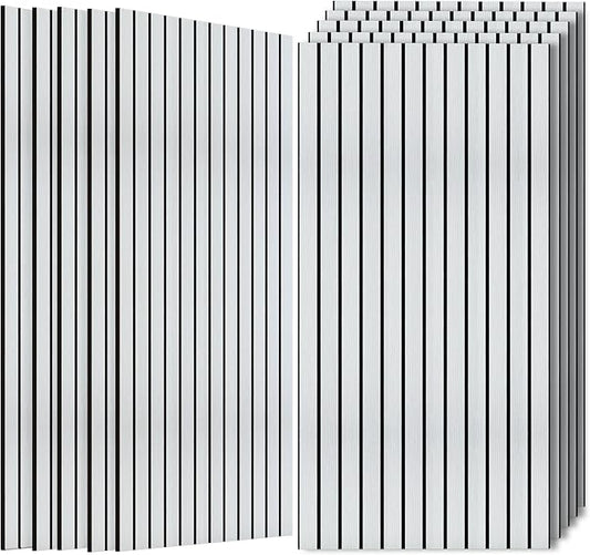 10 Pack Acoustic Wall Panels, Soundproof Panels with Simulated Wood Grain Finish, 47.2”x23.6” Decorative Acoustic Wall Panel for Office,Home Theater,Studio,Living Room, White Oak