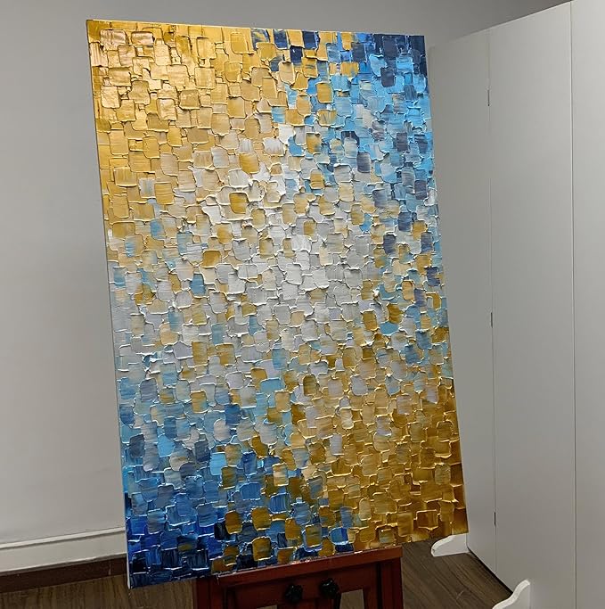 ART8YUQI Paintings - Texture color Wall Art Abstract 3D Views Picture Modern Landscape Artwork Oil Painting for Decor 24x36 Inch