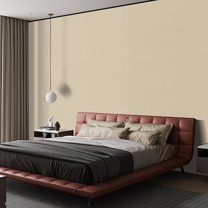 KASARO 3D Faux Stone Wall Panels, 4 PCS MCM Flexible Wainscoting Panels for Exterior/Interior Decor, Modified Clay Material, Accent for Home, Art, Commercial, Cement Beige, 47.2 × 23.6 inch