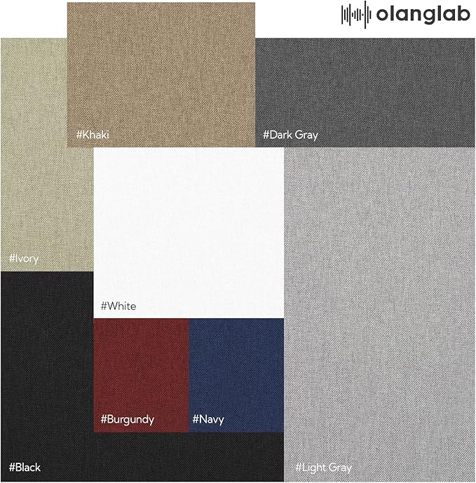 Olanglab Acoustic Panels 2 Pack, 48''x24'' Large Sound Panels, Fabric Wrapped Sound Proof Foam Panels for Walls, Sound Absorbing Panels for Recording Studio Acoustical Treatments (Black)