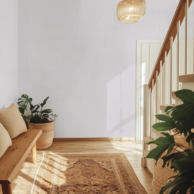 CAX Grasscloth Peel and Stick Wallpaper Beige Contact Paper 15.7"x118" Beige Grasscloth Wallpaper Self-Adhesive Removable Wall Paper Waterproof Linen Wall Papers for Living Room Bed Room Cabinets