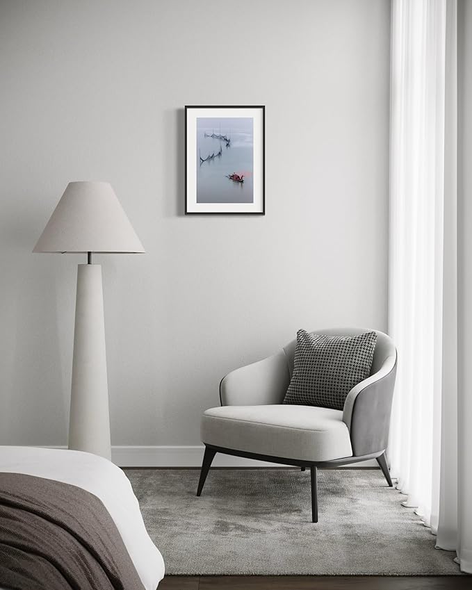 Oriental Beauty: Stunning Feng Shui Landscape Wall Art Vertical Prints for Home Decor in 3 Sizes (Tranquil Waters and Fising Scene, 20" x 30", Oriental Beauty)