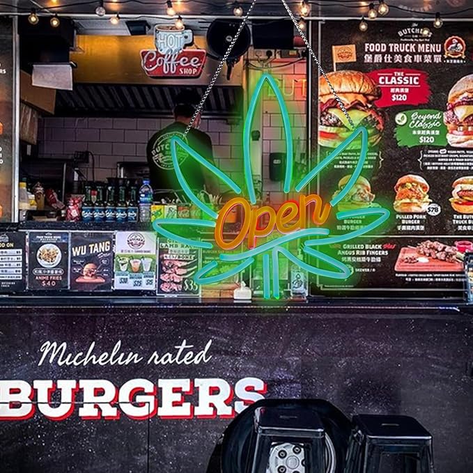 Open Neon Sign Definition Bar Signs, Led Sign USB Powered Bright Open Neon Light for Wall Decor Bar Pub Man Cave Party Art Decor