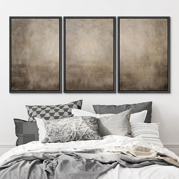 MUDECOR Framed Wall Art Print Set Neutral Abstract Landscape Illustrations Modern Art Boho Decorative Colorful Chic for Living Room, Bedroom, Office - 16"x24"x3 Black