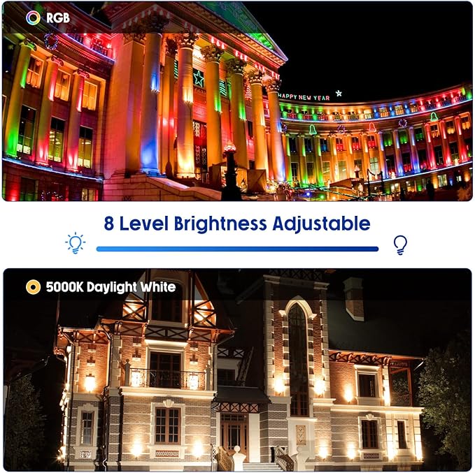 288W LED Wall Washer Light with RF Remote, 28800LM Super Bright Wall Wash Lighting RGBW+5700K Color Changing Waterproof Floodlights for Stages & Events, Landscapes, Billboards, Outdoor & Indoor