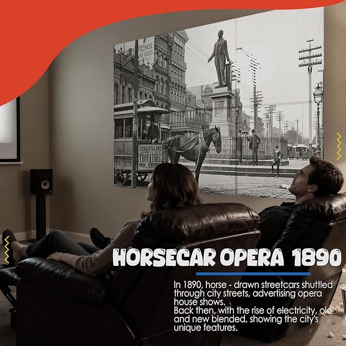 Acoustic Wall Panel 6 Pack, 23.6"x23.6"Decorative Art Soundproof Panel, Sound Absorb Self-Adhesive Panel, Acoustic Treatment for Studio, Home Theater, Office (Horsecar Opera 1890)