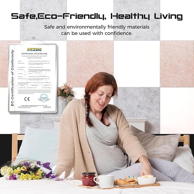 10 Pack Large Soundproof Wall Panels, 15.7 x 15.7 x 0.4 in Sound Proof Foam Panels for Walls, Cork Boards Alternative,Acoustic Panels, Sound Dampening Panels Camel